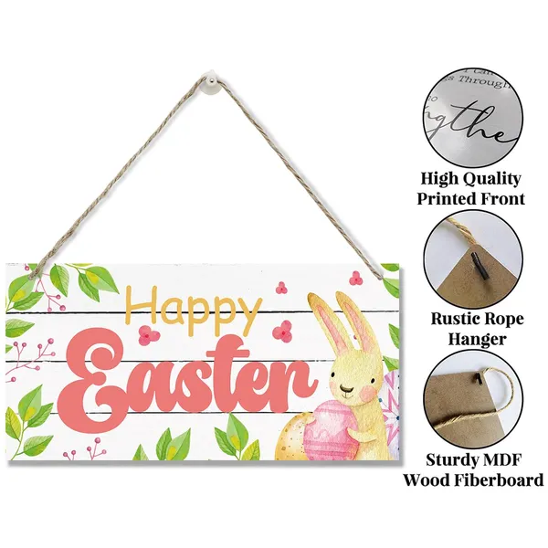 White_Easter_Wood_Sign,_Hanging_Wood_Sign_Home_Decorative,_Bunny_Ears_Easter_Decor,_Rustic_Door_Sign,_Happy_Easter_Wall_Decor_Art,_Farmhouse_Decor_|_For_Front_Door,_Welcome_Decor_|_For_Easter_Home_Party