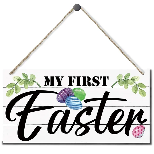 White_Easter_Wood_Sign_-_My_1St_Easter,_Hanging_Wood_Sign_Home_Decorative,_Printed_Wood_Wall_Sign,_Easter_Nursery_Decor,_First_Time_Easter_Party_Decor_Hanging_Sign,_Farmhouse_Easter_Decoration