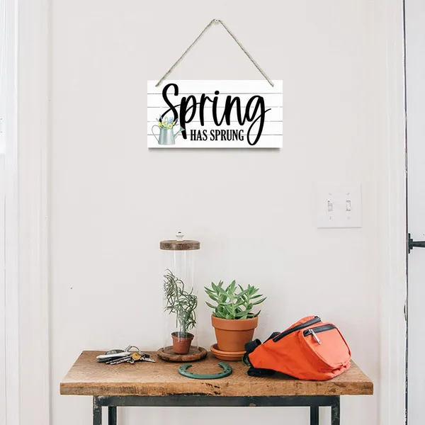 White_Spring_Decoration,_Hanging_Wood_Sign_Home_Decorative,_Floral_Spring_Door_Hanger,_Spring_Wall_Decor_Art,_Home_Decor_Accents_|_For_Front_Door,_Farmhouse_Wood_Wall_Plaque_-_Spring_Has_Sprung