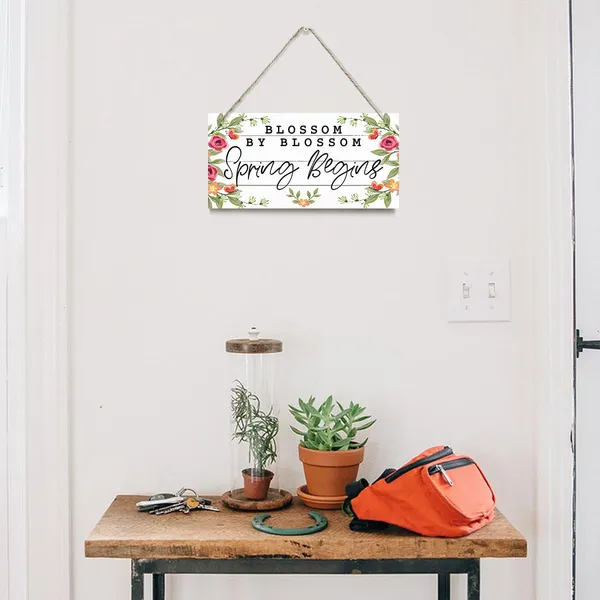 White_Spring_Decoration,_Hanging_Wood_Sign_Home_Decorative,_Welcome_Spring_Door_Sign,_Floral_Decor,_Spring_Home_Decor,_Cafe_Shop_Wall_Decor,_Farmhouse_Wood_Wall_Plaque_-_Blossom_By_Blossom_Spring_Begins