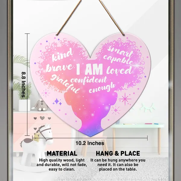 Pink_&__Black_Black_Girls_Positive_Affirmations_Wall_Decor,_Motivational_Black_Girls_Wall_Art_Baby_Kids_Bedroom_Nursery_Pink_Decor_Inspirational_African_American_Girl_Hanging_Wooden_Sign_Decoration,_I_Am_Capable