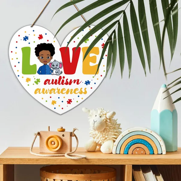 Multicolor_Autism_Awareness_Black_Boy_Wall_Door_Sign,_Inspirational_Autism_Sign_Nursery_Home_School_Baby_Kids_Bedroom_Wood_Hanging_Wall_Decor_Sign,_Motivational_Gifts_|_For_Autism_Child,_Love_Autism_Awareness