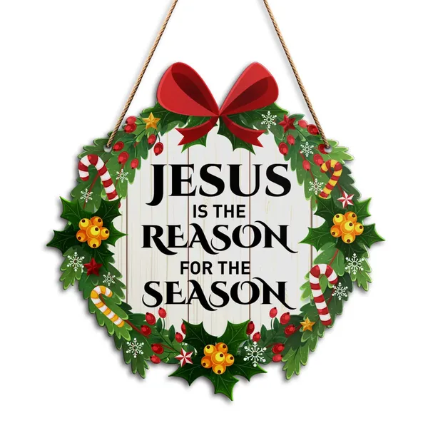 Red_Christmas_Wall_Decor_Sign,_Jesus_Is_The_Reason,_Religious_Christmas_Home_Sign_|_For_Front_Door_Porch_Christmas_Decorations_Farmhouse_Home_Kitchen_Holiday_Party_Wood_Hanging_Wall_Decor_Sign_Plaque