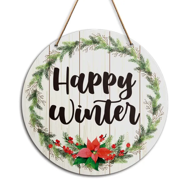 Red_And_Green_Christmas_Wall_Decor_Sign,_Happy_Winter,_Rustic_Christmas_Home_Sign_|_For_Front_Door_Porch_Christmas_Decorations_Farmhouse_Home_Kitchen_Holiday_Party_Wood_Hanging_Wall_Decor_Sign_Plaque