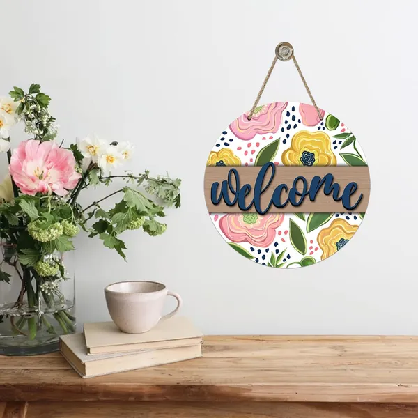 Multicolor_Bolisom_Welcome_Spring_Summer_Flower_Front_Door_Sign,_Pink_Yellow_Floral_Wood_Door_Hanger_Outdoor_Outside_Porch_Decor,_Farmhouse_Wooden_Wreath_Indoor_Wall_Hanging_Decoration