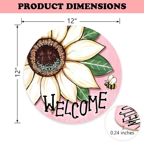 Multicolor_Bolisom_Welcome_Spring_Summer_Sunflower_Front_Door_Sign,_Floral_Bee_Pink_Wood_Door_Hanger_Outdoor_Outside_Porch_Decor,_Seasonal_Wooden_Wreath_Indoor_Wall_Hanging_Decoration