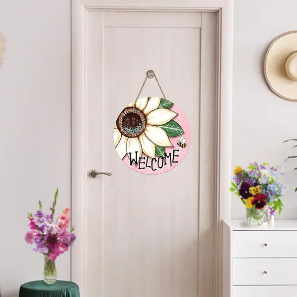 Multicolor_Bolisom_Welcome_Spring_Summer_Sunflower_Front_Door_Sign,_Floral_Bee_Pink_Wood_Door_Hanger_Outdoor_Outside_Porch_Decor,_Seasonal_Wooden_Wreath_Indoor_Wall_Hanging_Decoration