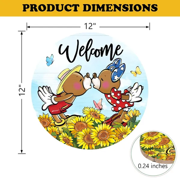 Multicolor_Bolisom_Welcome_Spring_Summer_Cartoon_Mouse_Front_Door_Sign,_Sunflower_Floral_Butterfly_Wood_Door_Hanger_Outdoor_Outside_Porch_Decor,_Fall_Autumn_Seasonal_Wooden_Wreath_Indoor_Wall_Hanging_Decoration