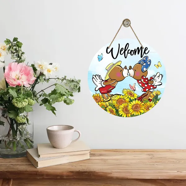 Multicolor_Bolisom_Welcome_Spring_Summer_Cartoon_Mouse_Front_Door_Sign,_Sunflower_Floral_Butterfly_Wood_Door_Hanger_Outdoor_Outside_Porch_Decor,_Fall_Autumn_Seasonal_Wooden_Wreath_Indoor_Wall_Hanging_Decoration