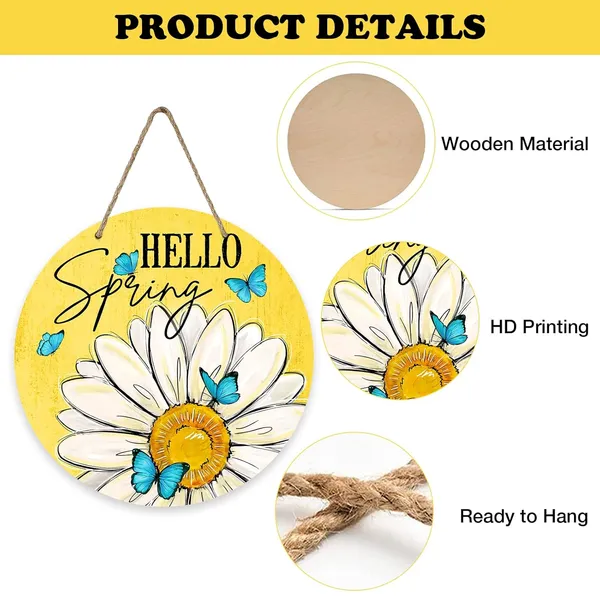Multicolor_Bolisom_Hello_Spring_Daisy_Flower_Yellow_Front_Door_Sign,_Floral_Blue_Butterfly_Wood_Door_Hanger_Outdoor_Outside_Porch_Decor,_Seasonal_Wooden_Wreath_Indoor_Wall_Hanging_Decoration