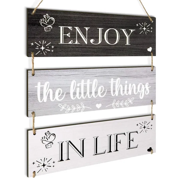 Multicolor_Jetec_Enjoy_The_Little_Things_In_Life_Quote_Wall_Decor_Family_Hanging_Wall_Sign_Rustic_Wooden_Hanging_Wall_Decor_Board_Decorative_Wood_Plank_Hanging_Sign_|_For_Living_Room_Bedroom_Outdoor