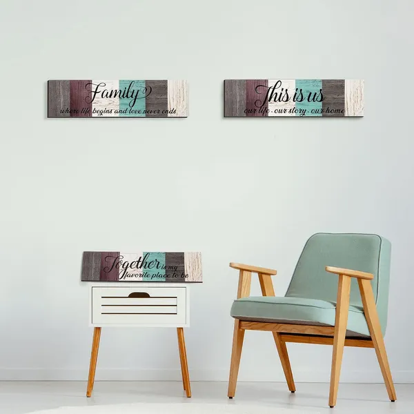Multicolor_3_Pieces_This_Is_Us_Sign_Rustic_Family_Home_Decor_Wooden_Sign_Together_Hanging_Wall_Decorations_|_For_Living_Room_Kitchen_Bedroom_Laundry_Bathroom_Office_House_Warming(Dark_Brown,_Red,_Beige,_Blue)