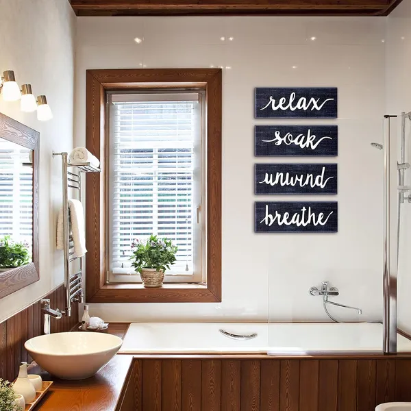 Dark_Blue_4_Pieces_Farmhouse_Bathroom_Wall_Decors_Relax_Soak_Unwind_Breathe_Signs_Rustic_Bathroom_Wooden_Signs_Funny_Rustic_Bathroom_Wall_Art_Vintage_Wooden_Decor_|_For_Laundry_Room_Bathroom_(Dark_Blue)
