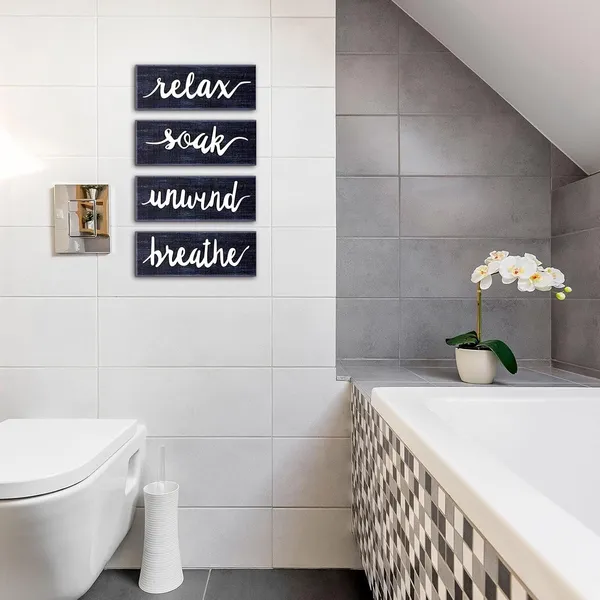 Dark_Blue_4_Pieces_Farmhouse_Bathroom_Wall_Decors_Relax_Soak_Unwind_Breathe_Signs_Rustic_Bathroom_Wooden_Signs_Funny_Rustic_Bathroom_Wall_Art_Vintage_Wooden_Decor_|_For_Laundry_Room_Bathroom_(Dark_Blue)