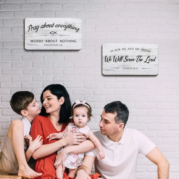 Brown_2_Pieces_As_|_For_Me_And_My_House_We_Will_Serve_The_Lord_Rustic_Wood_Sign_Pray_About_Everything,_Worry_About_Nothing_Bible_Verse_Wall_Decor_Hanging_Sign_Art_Sign_|_For_Bedroom_Living_Room_Office