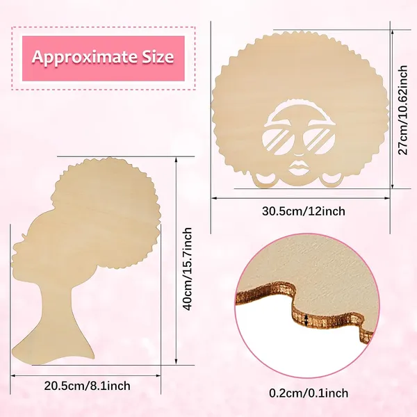Multicolor_2_Pieces_African_Girl_Wooden_Cutouts_Diy_Wooden_Template_Silhouette_Mother_And_Child_Wreath_Diy_Template_Head_Wooden_Silhouette_|_For_Diy_Mother'S_Day_Present_Crafts_Wreath_Door_Sign_Wall_Decor