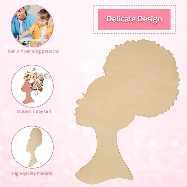 Multicolor_2_Pieces_African_Girl_Wooden_Cutouts_Diy_Wooden_Template_Silhouette_Mother_And_Child_Wreath_Diy_Template_Head_Wooden_Silhouette_|_For_Diy_Mother'S_Day_Present_Crafts_Wreath_Door_Sign_Wall_Decor