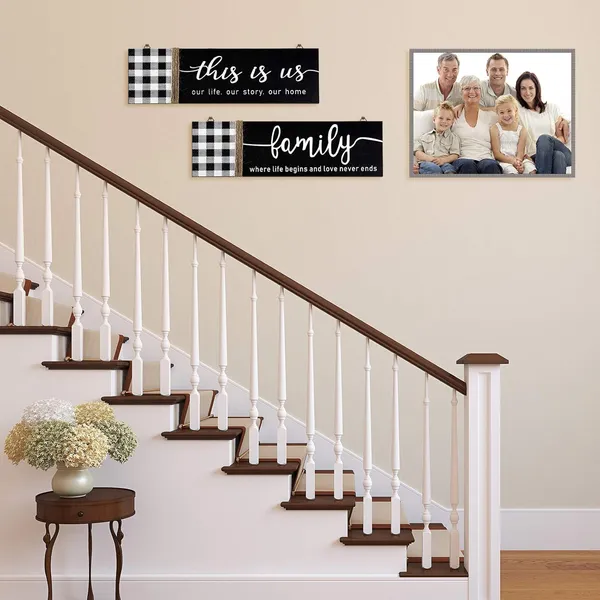 Multicolor_2_Pieces_This_Is_Us_Rustic_Print_Wood_Sign_Rustic_Family_Wooden_Wall_Decor_Farmhouse_Buffalo_Plaid_Wall_Sign_|_For_Bedroom_Living_Room_Office_Home_Wall_Outdoor_Decor