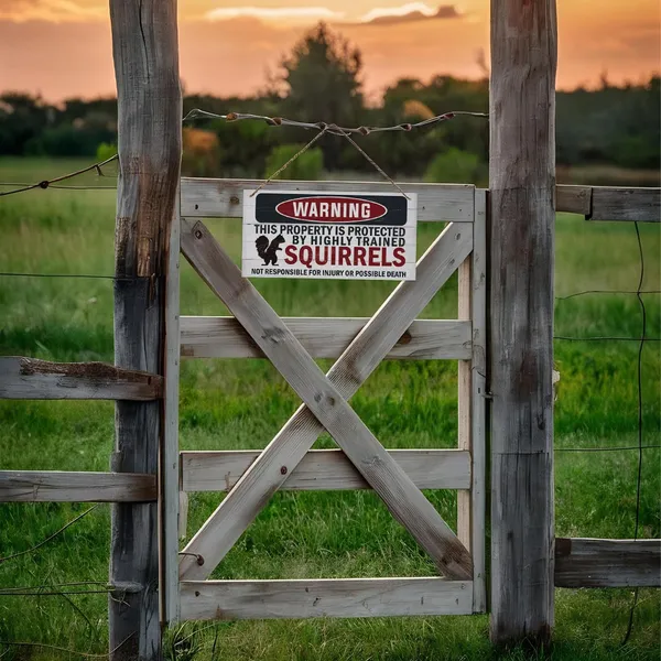 White_Warning_Signs,_The_Property_Is_Protected_By_Highly_Trained_Squirrels_Sign,_Decorative_Wood_Hanging_Wood_Plaque,_Funny_Warning_Decor,_Door_Gate_Hanger,_Cute_And_Funny_Garden_Decor,_Yard_Decor