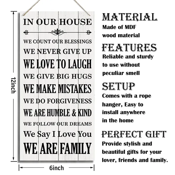 White_In_Our_House_Sign,_We_Are_Family_Sign,_Inspirational_Wood_Sign,_Hanging_Printed_Wooden_Plaque_Decor,_Family_Room_Decor,_Home_Decor_|_For_Front_Door,_Porch_Decor,_Living_Room_Decor,_Housewarming_Decor