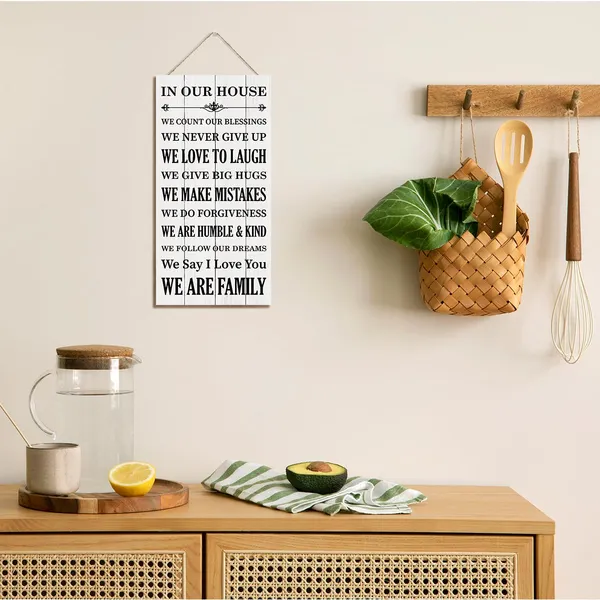 White_In_Our_House_Sign,_We_Are_Family_Sign,_Inspirational_Wood_Sign,_Hanging_Printed_Wooden_Plaque_Decor,_Family_Room_Decor,_Home_Decor_|_For_Front_Door,_Porch_Decor,_Living_Room_Decor,_Housewarming_Decor