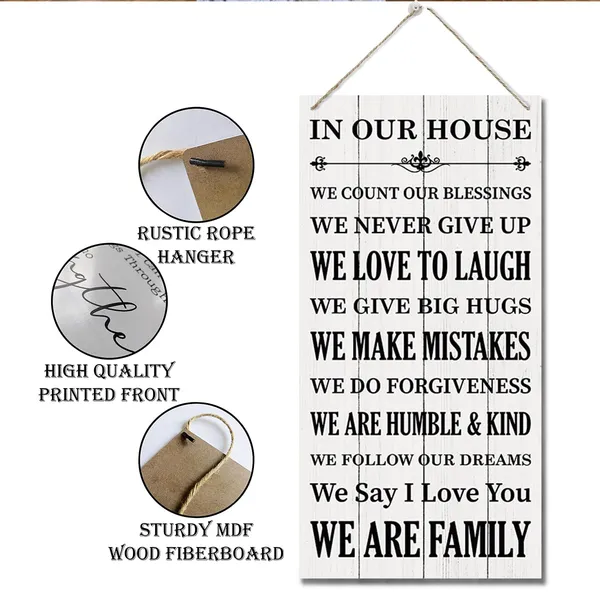 White_In_Our_House_Sign,_We_Are_Family_Sign,_Inspirational_Wood_Sign,_Hanging_Printed_Wooden_Plaque_Decor,_Family_Room_Decor,_Home_Decor_|_For_Front_Door,_Porch_Decor,_Living_Room_Decor,_Housewarming_Decor