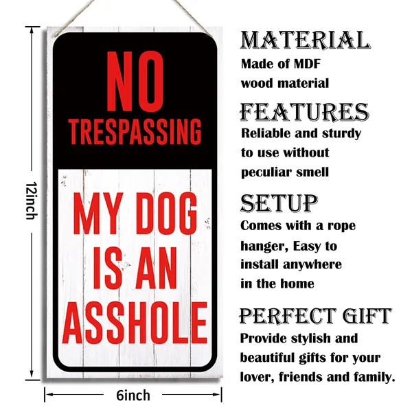 Multicolor_No_Trespassing_Signs,_My_Dog_Is_An_Sign,_Funny_Private_Property_Signs,_Decorative_Wood_Hanging_Wood_Plaque,_Decoration_|_For_Garden_Yard_Home,_Farmhouse_Wood_Sign_|_For_Indoor/Outdoor_Use