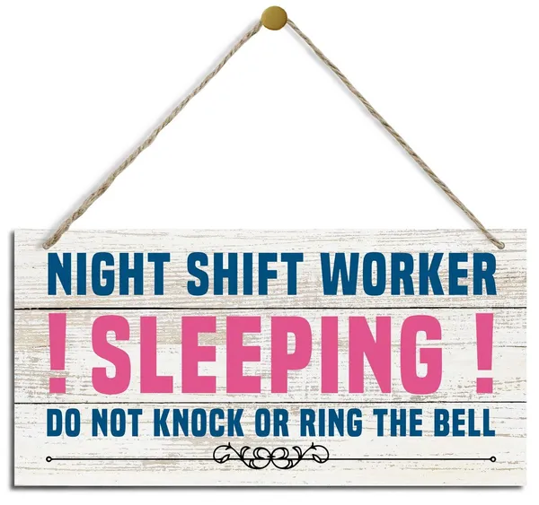 White_Sleeping_Signs,_Decorative_Wood_Hanging_Wood_Plaque,_No_Disturbing_Sign,_Funny_Day_Sleeper_Sign,_Bedroom_Door_Hanger,_Farmhouse_Decor_|_For_Bedroom,_Home_Decor_Art,_Do_Not_Knock_Or_Ring_The_Bell_Sign