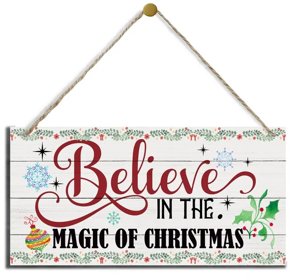 White_Christmas_Decor,_Decorative_Wood_Hanging_Wood_Plaque,_Inspirational_Decor_|_For_Christmas,_Farmhouse_Home_Decor_|_For_Christmas,_Living_Room_Decor,_Door_Hanger,_Believe_In_The_Magic_Of_Christmas