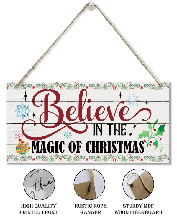 White_Christmas_Decor,_Decorative_Wood_Hanging_Wood_Plaque,_Inspirational_Decor_|_For_Christmas,_Farmhouse_Home_Decor_|_For_Christmas,_Living_Room_Decor,_Door_Hanger,_Believe_In_The_Magic_Of_Christmas