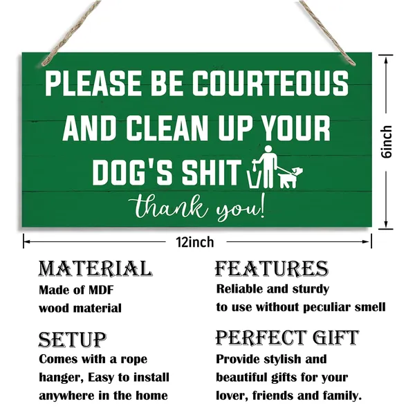 White_Warning_Signs,_Funny_Dog_Lawn_Sign,_Decorative_Wood_Hanging_Wood_Plaque,_No_Dog_Poop_Signs_|_For_Neighborhood_Or_Public_Decor_Outside,_Please_Be_Courteous_And_Clean_Up_Your_Dog'S_Sign