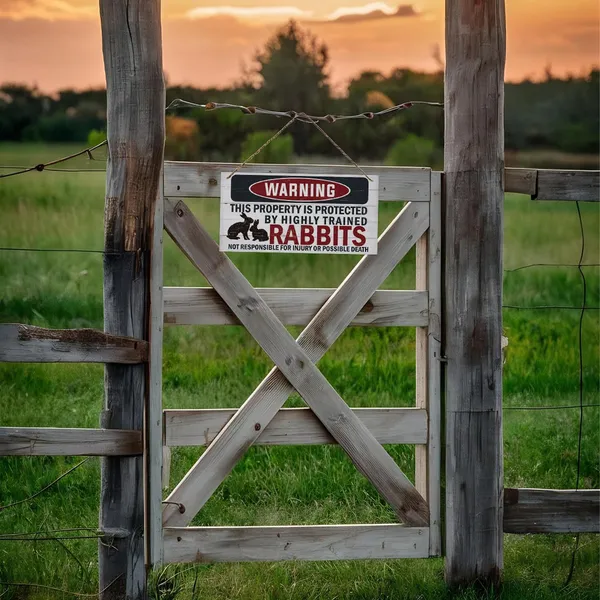 White_Funny_Warning_Signs,_The_Property_Is_Protected_By_Highly_Trained_Rabbits_Sign,_Decorative_Wood_Hanging_Wood_Plaque,_Rabbit_Warning_Decor_Outdoor,_Farm_Decor,_Rustic_Home_Decor_|_For_Front_Door