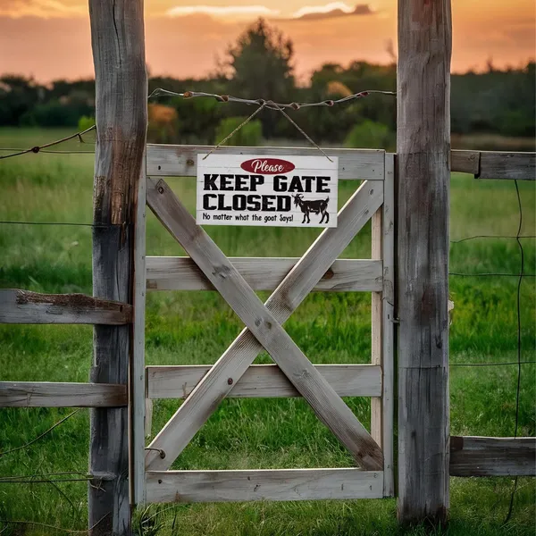 White_Warning_Signs,_Keep_Gate_Closed_Goat_Sign,_Decorative_Wood_Hanging_Wood_Plaque,_Warning_Animal_Goat_Sign,_Funny_Novelty_Caution_Goat_Sign_|_For_Farm_Fence_Decor,_Farmhouse_Home_Decor,_Gate_Sign