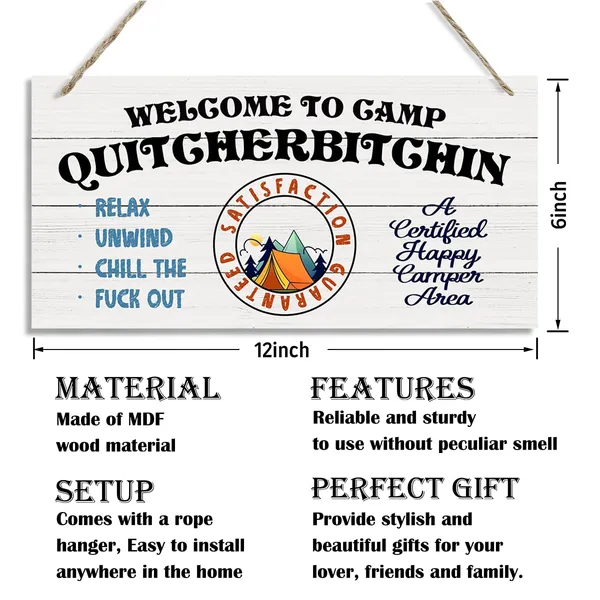 White_Welcome_To_The_Camp_Sign,_Camp_Wood_Sign,_Hanging_Printed_Wooden_Plaque_Decor,_Farmhouse_Hanging_Decor,_Campsite_Decor,_Outdoor_Patio_Decor,_Backyard_Decor,_Home_Decor_|_For_Indoor_Outdoor