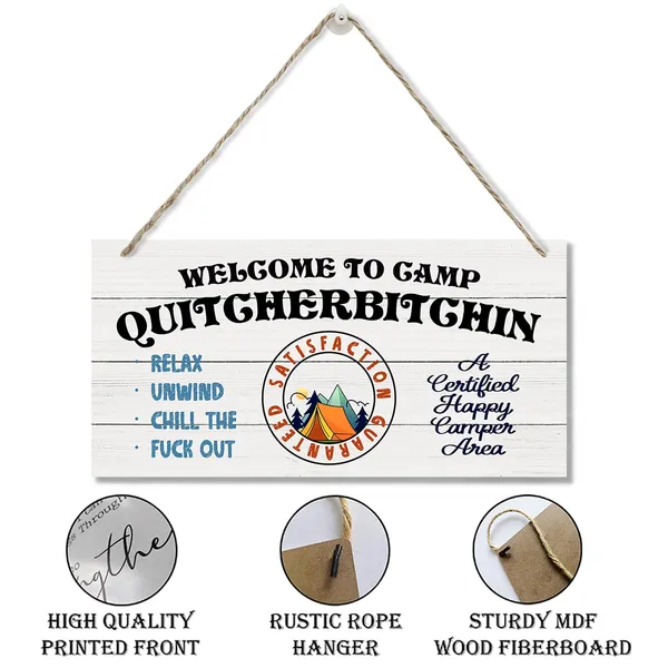 White_Welcome_To_The_Camp_Sign,_Camp_Wood_Sign,_Hanging_Printed_Wooden_Plaque_Decor,_Farmhouse_Hanging_Decor,_Campsite_Decor,_Outdoor_Patio_Decor,_Backyard_Decor,_Home_Decor_|_For_Indoor_Outdoor