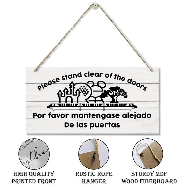 White_Please_Stand_Clear_Of_The_Doors_Sign,_Inspirational_Wood_Sign,_Hanging_Printed_Wooden_Plaque_Decor,_Funny_Door_Hanger,_Humorous_Home_Decor_|_For_Front_Door_Porch,_Rustic_Hanging_Decor_Outdoor