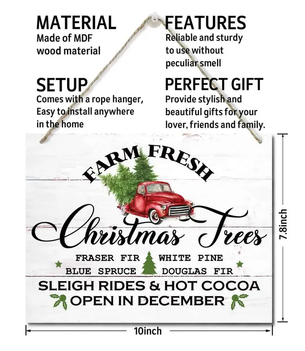 White_Christmas_Wooden_Door_Hanging_Sign,_Farm_Fresh_Christmas_Trees...",_Merry_Christmas_Sign,_Christmas_Tree_Sign,_Farmhouse_Christmas_Tree_Decor,_Christmas_Party_Supplies_Favors_10_X_7.8_In