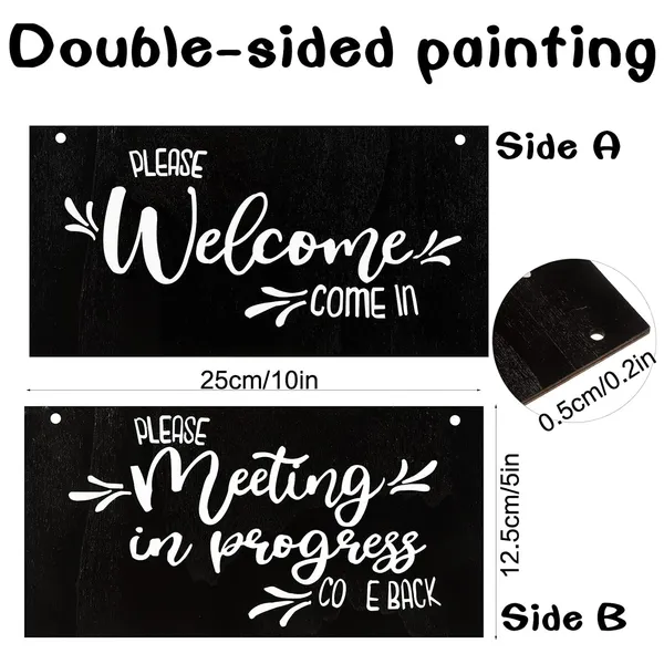 Multicolor_Meeting_In_Progress_Do_Not_Disturb_Door_Sign_Reversible_Double_Sided_Wood_Hanging_Sign_Home_Office_Meeting_Door_Hanger_Hanging_Plaque_Sign_|_For_Office_Therapist_Commercial_Home_Use_(Please_Come_In)