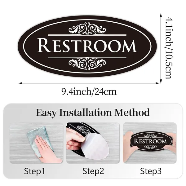 Black_Restroom_Sign_|_For_Business_And_Home,self-Adhesive_Bathroom_Sign_Sticker_|_For_Men_And_Women,waterproof_Vinyl_Restroom_Decor_|_For_Home,office,shop,door(Black),_9.4In,_Restroom(Black_02???