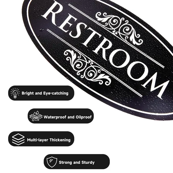 Black_Restroom_Sign_|_For_Business_And_Home,self-Adhesive_Bathroom_Sign_Sticker_|_For_Men_And_Women,waterproof_Vinyl_Restroom_Decor_|_For_Home,office,shop,door(Black),_9.4In,_Restroom(Black_02???