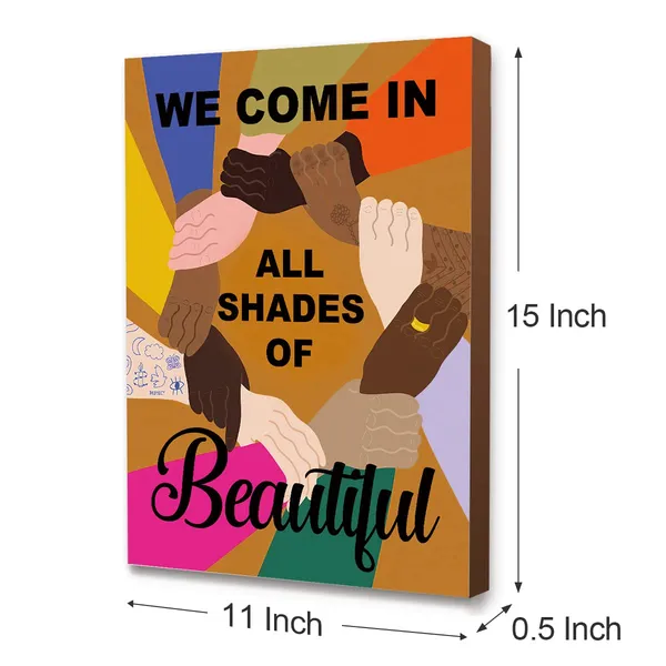 Multicolor_Y04_African_American_Wall_Art_Frame_Canvas,Black_Women_Motivational_Wall_Art_Canvas_Modern_Canvas_Prints_Painting_|_For_Ready_To_Hang_Home_Office_Bedroom_Wall_Decor_-12_X_15_Inches-Beautiful