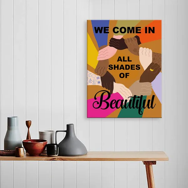 Multicolor_Y04_African_American_Wall_Art_Frame_Canvas,Black_Women_Motivational_Wall_Art_Canvas_Modern_Canvas_Prints_Painting_|_For_Ready_To_Hang_Home_Office_Bedroom_Wall_Decor_-12_X_15_Inches-Beautiful