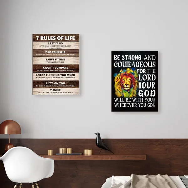 Multicolor_Y073_Be_Strong_And_Gourageous_Wall_Art_Canvas,Religious_Bible_Verse_Prints_Framed_Wall_Art_,Ready_To_Hang_|_For_Nursery/Home/Bedroom_Decor_Motivational_Canvas_Wall_Art_Gifts_|_For_Kids_Teens_Boys_Girls