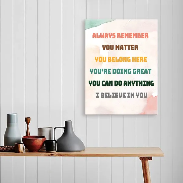 Multicolor_Y09_Always_Remember_You_Matter_Poster_Canvas_Prints_Framed_Wall_Art_Painting_Ready_To_Hang_|_For_Nursery/Home/Bedroom_Decor-Motivational_Canvas_Wall_Art_Gifts_|_For_Kids_Teens_Boy_Girl_12_X_15_Inches