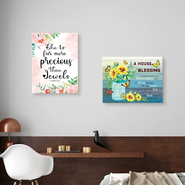 Multicolor_A_House_Blessing_Bible_Wall_Art_Canvas,Verses_Christian_Canvas_Framed_Wall_Art_Ready_To_Hang_|_For_Girls_Women_Christians_Bedroom_Office_Livingroom_Home_Wall_Decor_12''X15''