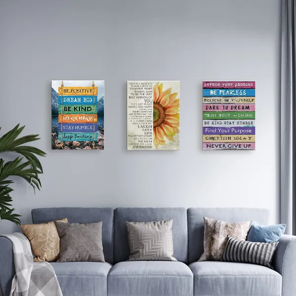 Multicolor_Today_Is_A_Good_Day_Inspirational_Canvas_Wall_Art,Believe_In_Yourself_Positive_Moticational_Canvas_Framed_Wall_Art_Ready_To_Hang_|_For_Teens_Girls_Boys_Living_Room_Home_Bedroom_Wall_Art_Decor_12''X15''