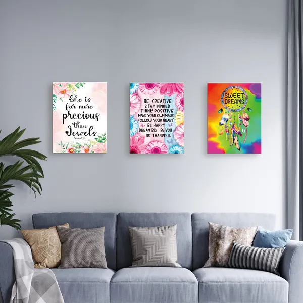 Multicolor_Be_Creative_Stay_Inpired_Inspirational_Canvas_Wall_Art,Be_Thankful_Positive_Moticational_Canvas_Framed_Wall_Art_Ready_To_Hang_|_For_Kids_Girls_Boys_Living_Room_Nursery_Home_Bedroom_School_Decor_12''X15''