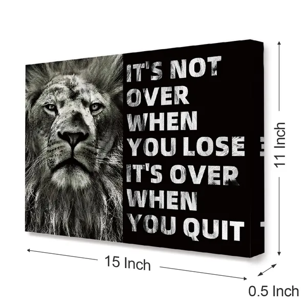Multicolor_Lion_Office_Wall_Art,Lion_Inspiratioal_Office_Wall_Art_Decor,Motivational_Lion_Artwork_Canvas_Framed_Painting_|_For_Home_Office_Wall_Decor