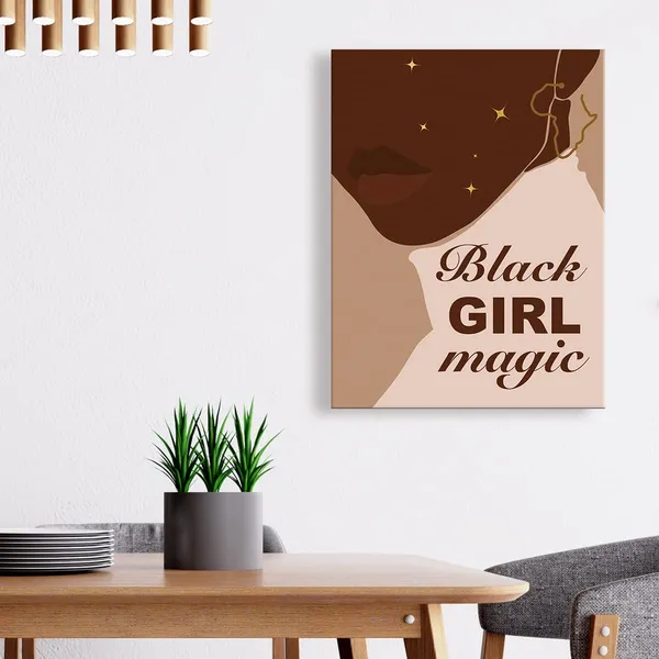 Multicolor_Y03_African_American_Wall_Art_Frame_Canvas,Black_Women_Motivational_Wall_Art_Canvas_Modern_Canvas_Prints_Painting_|_For_Ready_To_Hang_Home_Office_Bedroom_Wall_Decor_-12_X_15_Inches-Magic