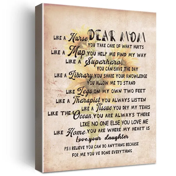 Multicolor_Wailozco_Gifs_|_For_Mom_-Hangable_Canvas_Poem_Prints_Framed_Poster_Wall_Art_|_For_Mom_From_Daughter-Meaningful_Mom_Gifts,Mom_Home_Bedroom_Living_Room_Wall_Decor-_Dear_Mom_Retro